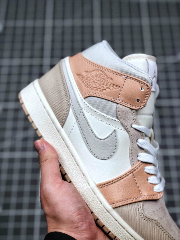 Air Jordan 1 Mid Milan Sail Light Bone-String-Shimmer For Sale