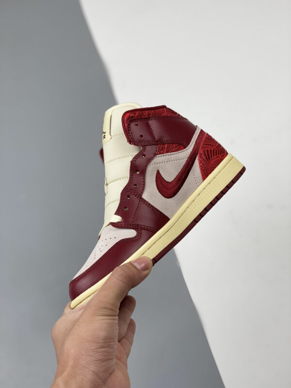 Air Jordan 1 Mid Tiki Leaf Team Red Sail Muslin DZ2820-601 For Sale