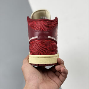 Air Jordan 1 Mid Tiki Leaf Team Red Sail Muslin DZ2820-601 For Sale