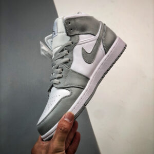 Air Jordan 1 Mid Grey Sail BQ6472-115 For Sale