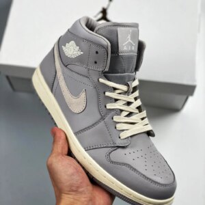 Air Jordan 1 Mid Atmosphere Grey Pale Ivory For Sale