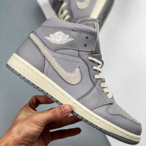 Air Jordan 1 Mid Atmosphere Grey Pale Ivory For Sale