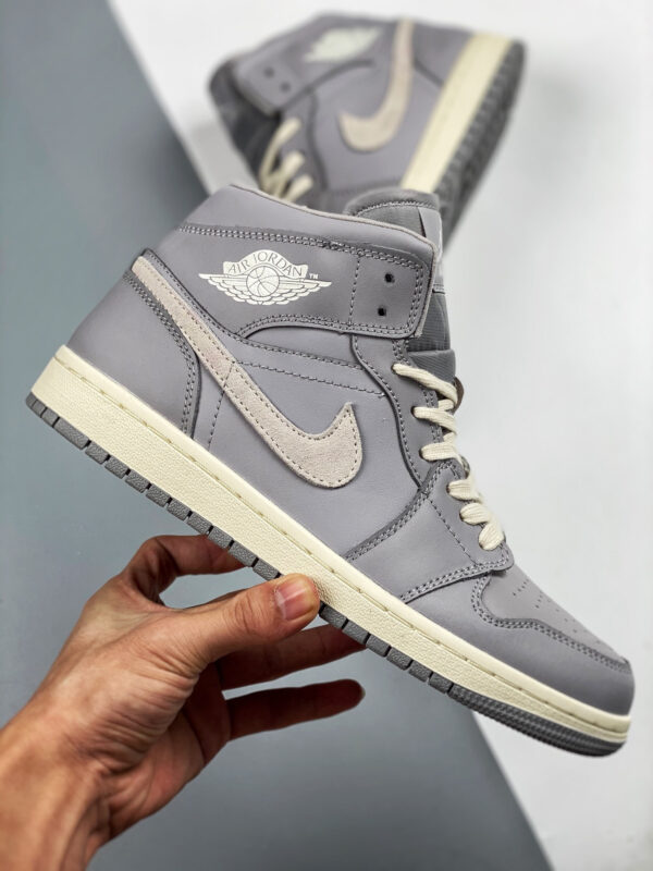 Air Jordan 1 Mid Atmosphere Grey Pale Ivory For Sale