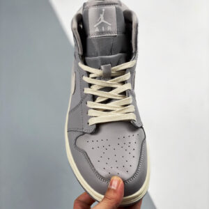 Air Jordan 1 Mid Atmosphere Grey Pale Ivory For Sale