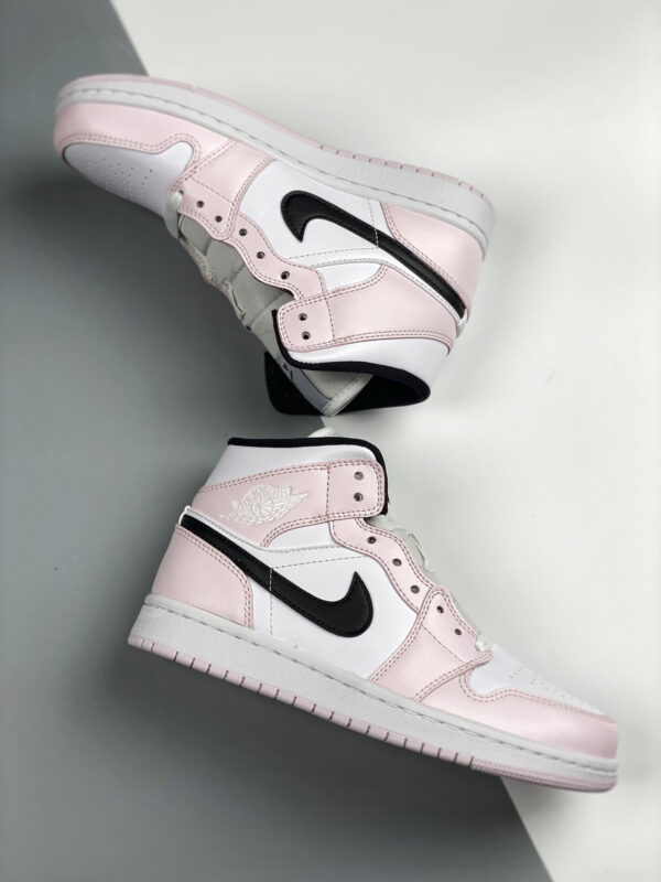 Air Jordan 1 Mid Barely Rose White Pink Black For Sale