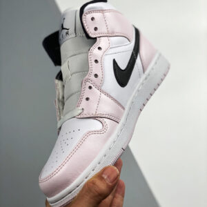 Air Jordan 1 Mid Barely Rose White Pink Black For Sale