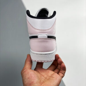 Air Jordan 1 Mid Barely Rose White Pink Black For Sale