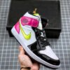 Air Jordan 1 Mid Black Pink Patent Leather For Sale