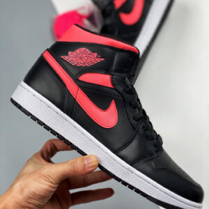 Air Jordan 1 Mid Black Siren RedWhite BQ6472-004 For Sale