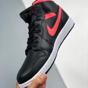 Air Jordan 1 Mid Black Siren RedWhite BQ6472-004 For Sale