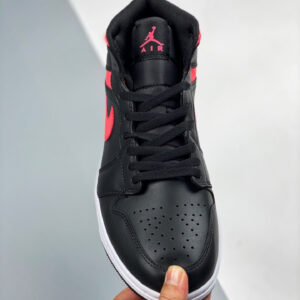 Air Jordan 1 Mid Black Siren RedWhite BQ6472-004 For Sale