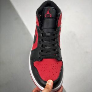 Air Jordan 1 Mid Bred Gym Red Black-White On Sale