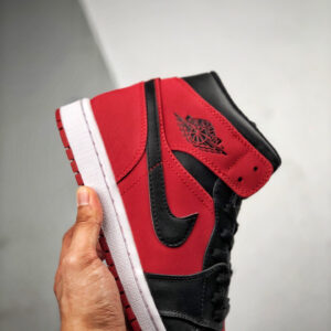 Air Jordan 1 Mid Bred Gym Red Black-White On Sale