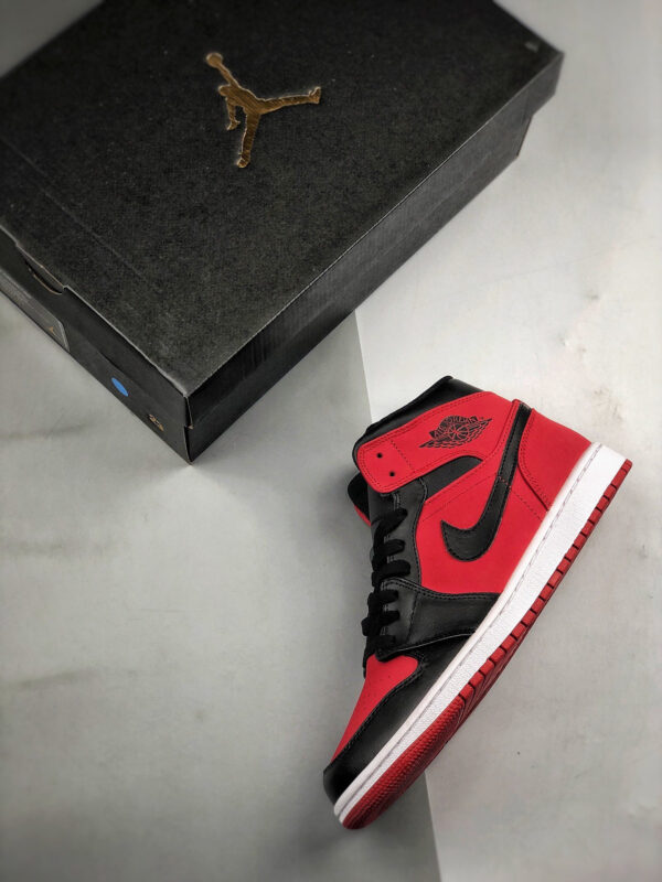 Air Jordan 1 Mid Bred Gym Red Black-White On Sale