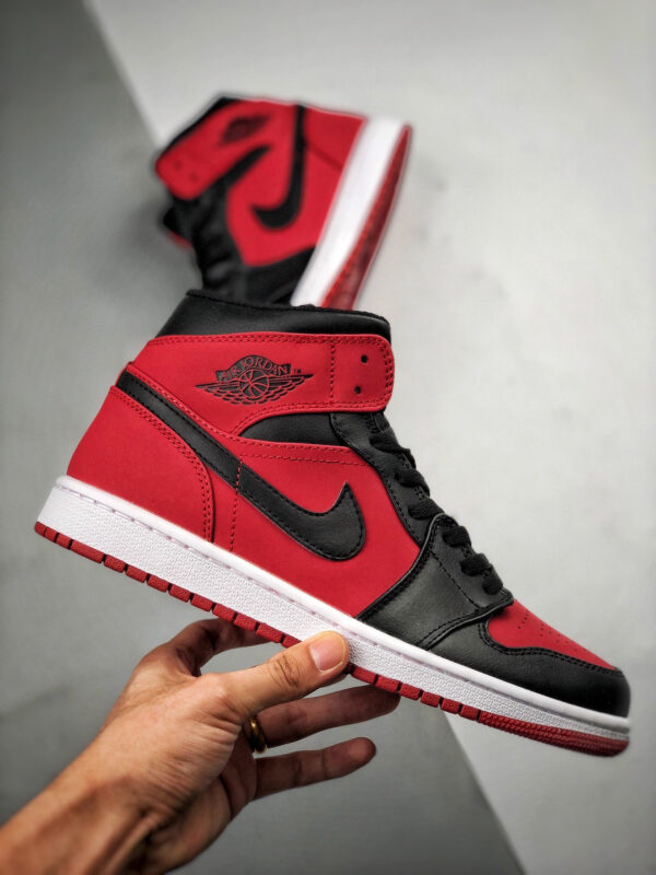 Air Jordan 1 Mid Bred Gym Red Black-White On Sale