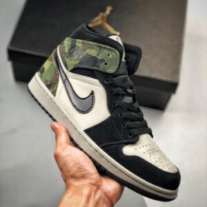 Air Jordan 1 Mid Camo Green CW5490-001 For Sale