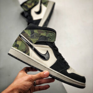 Air Jordan 1 Mid Camo Green CW5490-001 For Sale