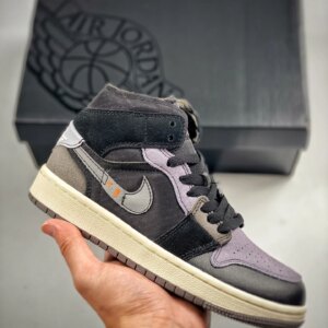 Air Jordan 1 Mid Inside Out Black Grey DM9652-001 For Sale