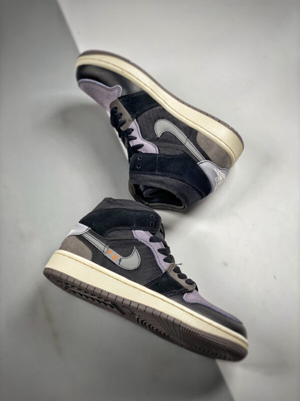 Air Jordan 1 Mid Inside Out Black Grey DM9652-001 For Sale