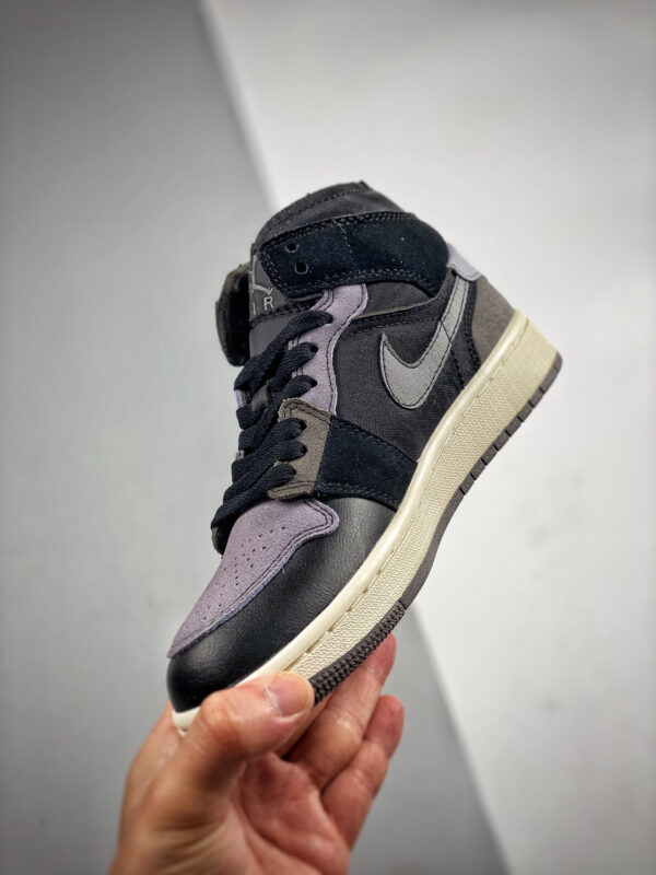 Air Jordan 1 Mid Inside Out Black Grey DM9652-001 For Sale