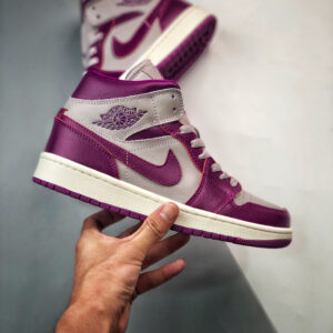 Air Jordan 1 Mid Magenta Light Grey White BQ6472-501 For Sale