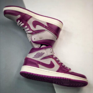 Air Jordan 1 Mid Magenta Light Grey White BQ6472-501 For Sale