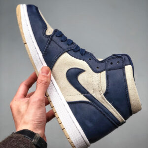 Air Jordan 1 Mid Midnight Navy Light Cream-White AQ9131-401 For Sale