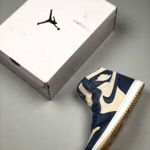 Air Jordan 1 Mid Midnight Navy Light Cream-White AQ9131-401 For Sale