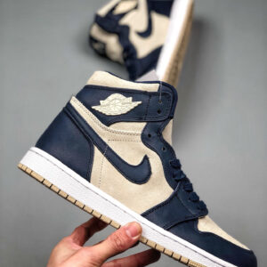 Air Jordan 1 Mid Midnight Navy Light Cream-White AQ9131-401 For Sale