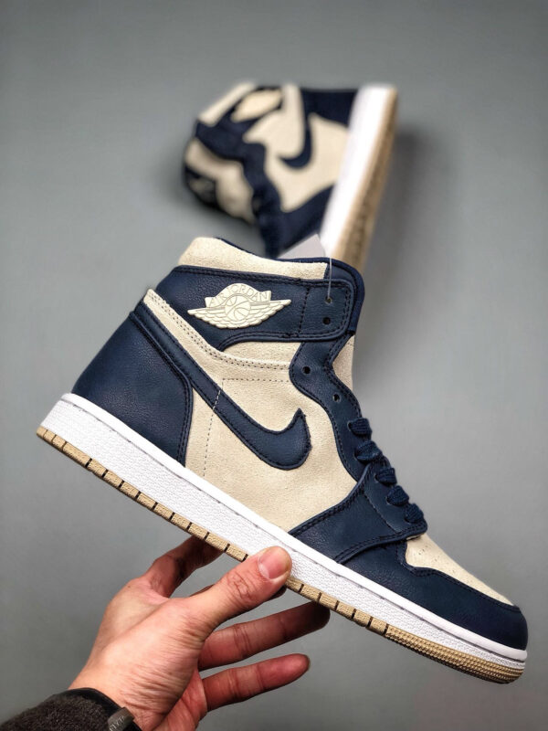 Air Jordan 1 Mid Midnight Navy Light Cream-White AQ9131-401 For Sale