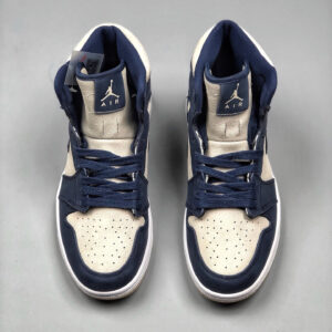 Air Jordan 1 Mid Midnight Navy Light Cream-White AQ9131-401 For Sale