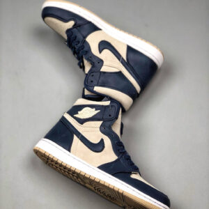 Air Jordan 1 Mid Midnight Navy Light Cream-White AQ9131-401 For Sale