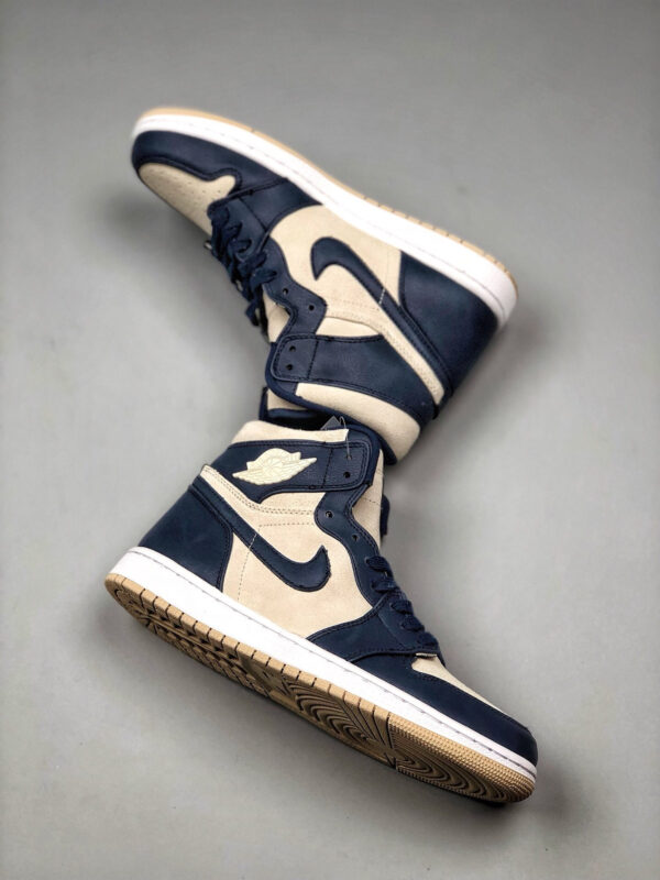 Air Jordan 1 Mid Midnight Navy Light Cream-White AQ9131-401 For Sale