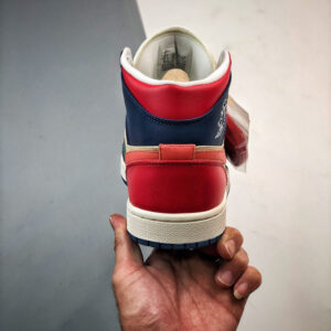 Air Jordan 1 Mid Multi-Color French BlueFire Red Beach Magic Ember For Sale