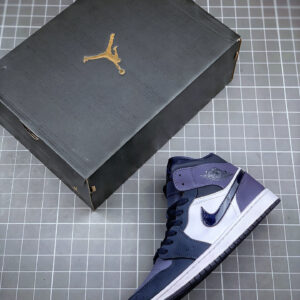 Air Jordan 1 Mid Obsidian Sanded Purple-White For Sale