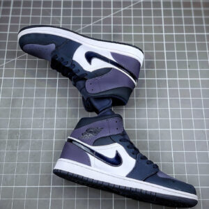 Air Jordan 1 Mid Obsidian Sanded Purple-White For Sale