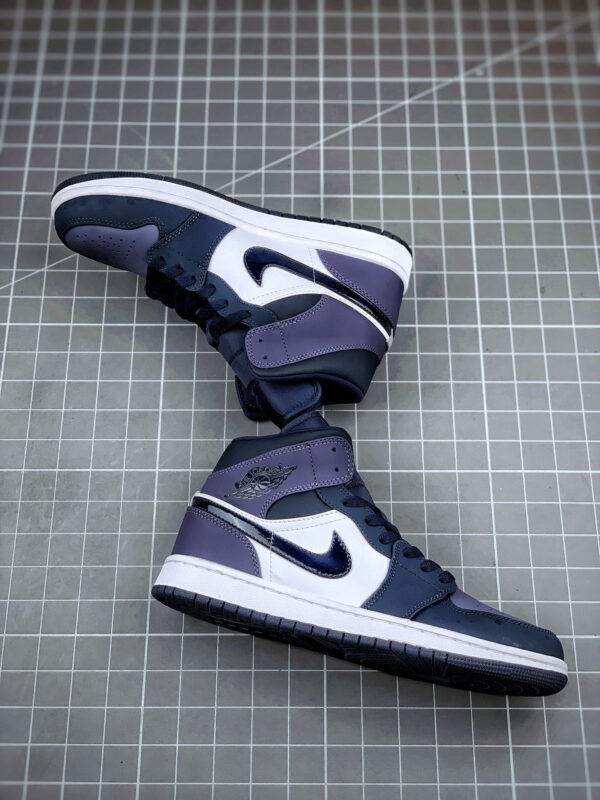 Air Jordan 1 Mid Obsidian Sanded Purple-White For Sale