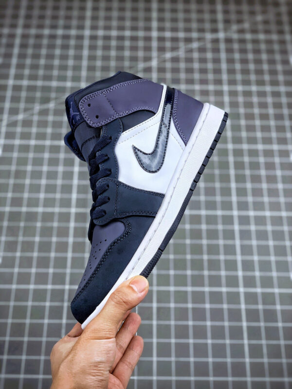 Air Jordan 1 Mid Obsidian Sanded Purple-White For Sale