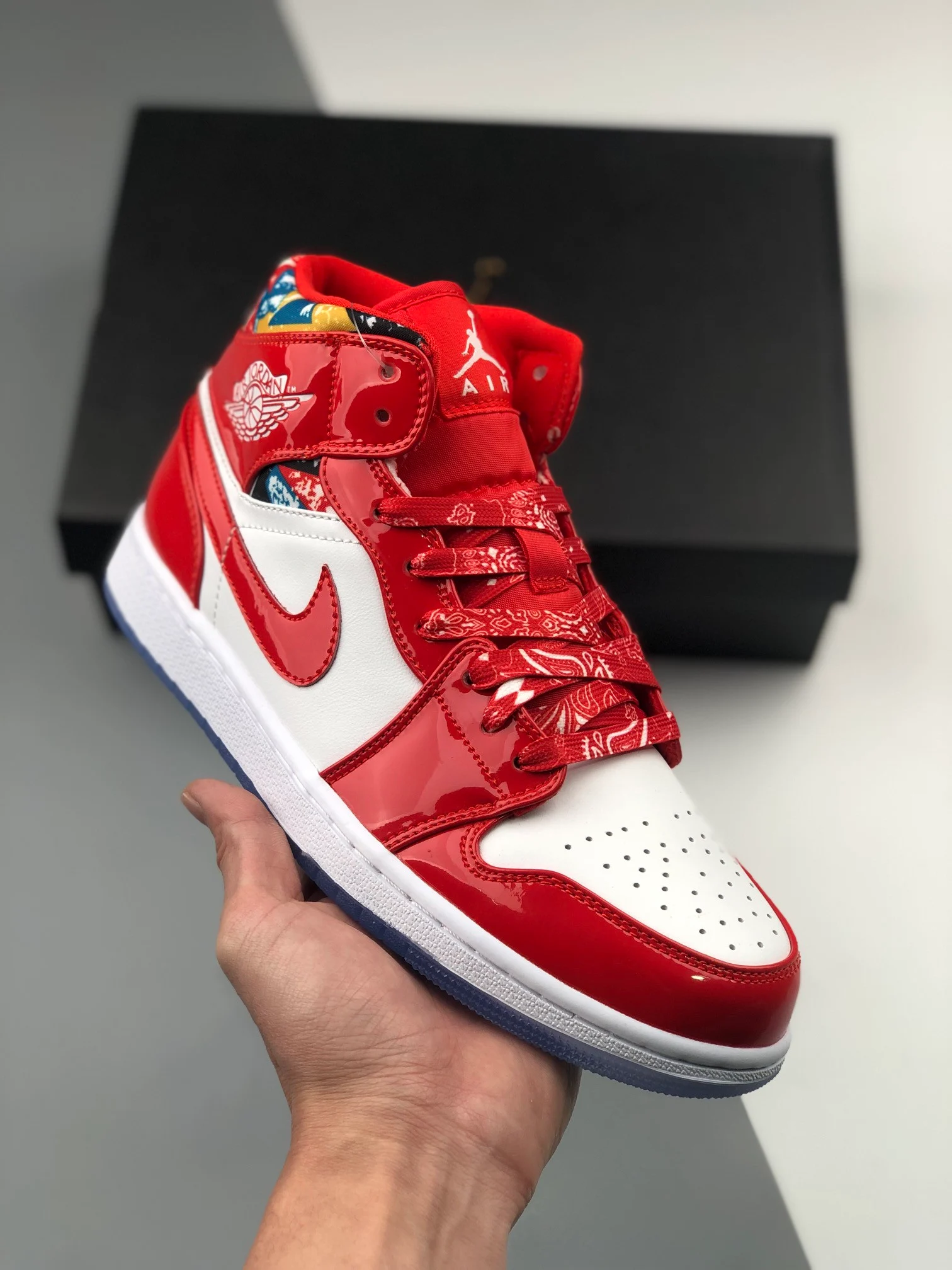 Air Jordan 1 Mid Red Patent DC7294-600 For Sale