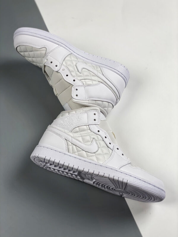 Air Jordan 1 Mid SE White Quilted DB6078-100 For Sale