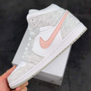 Air Jordan 1 Mid SE Light Iron Ore Atmosphere White For Sale