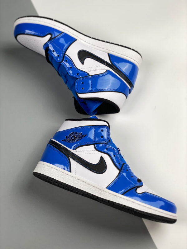 Air Jordan 1 Mid SE Signal BlueWhite-Black For Sale