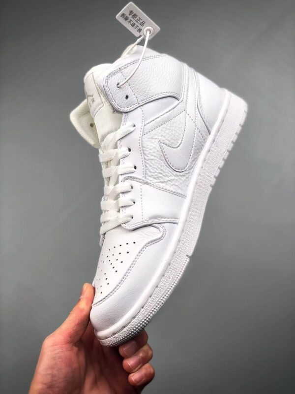 Air Jordan 1 Mid Triple White 554724-109 For Sale