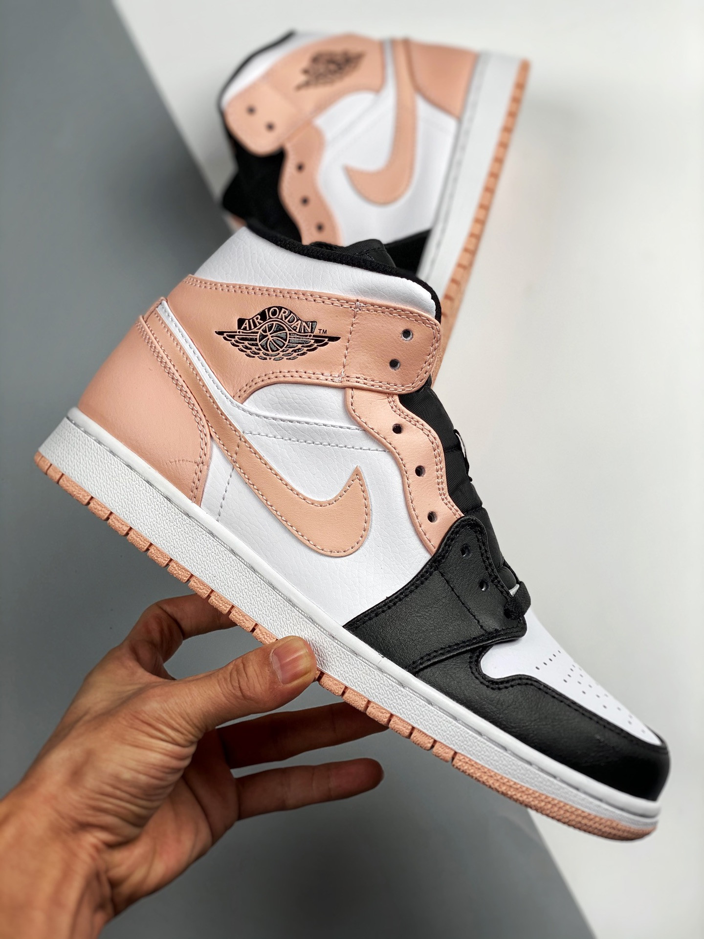 Air Jordan 1 Mid White Black-Crimson Tint For Sale