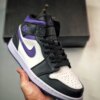 Air Jordan 1 Mid White Black Purple 554724-095 For Sale