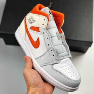 Air Jordan 1 Mid White Starfish-Pure Platinum-Sail For Sale