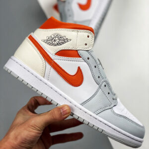 Air Jordan 1 Mid White Starfish-Pure Platinum-Sail For Sale