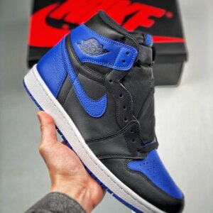 Air Jordan 1 Retro High OG Black Varsity Royal-Black 555088-085 For Sale