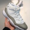 Air Jordan 11 White Metallic Silver-Vast Grey For Sale