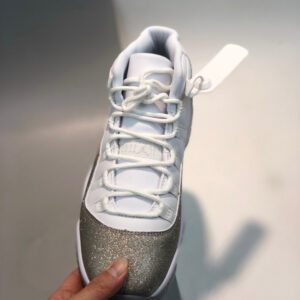 Air Jordan 11 White Metallic Silver-Vast Grey For Sale